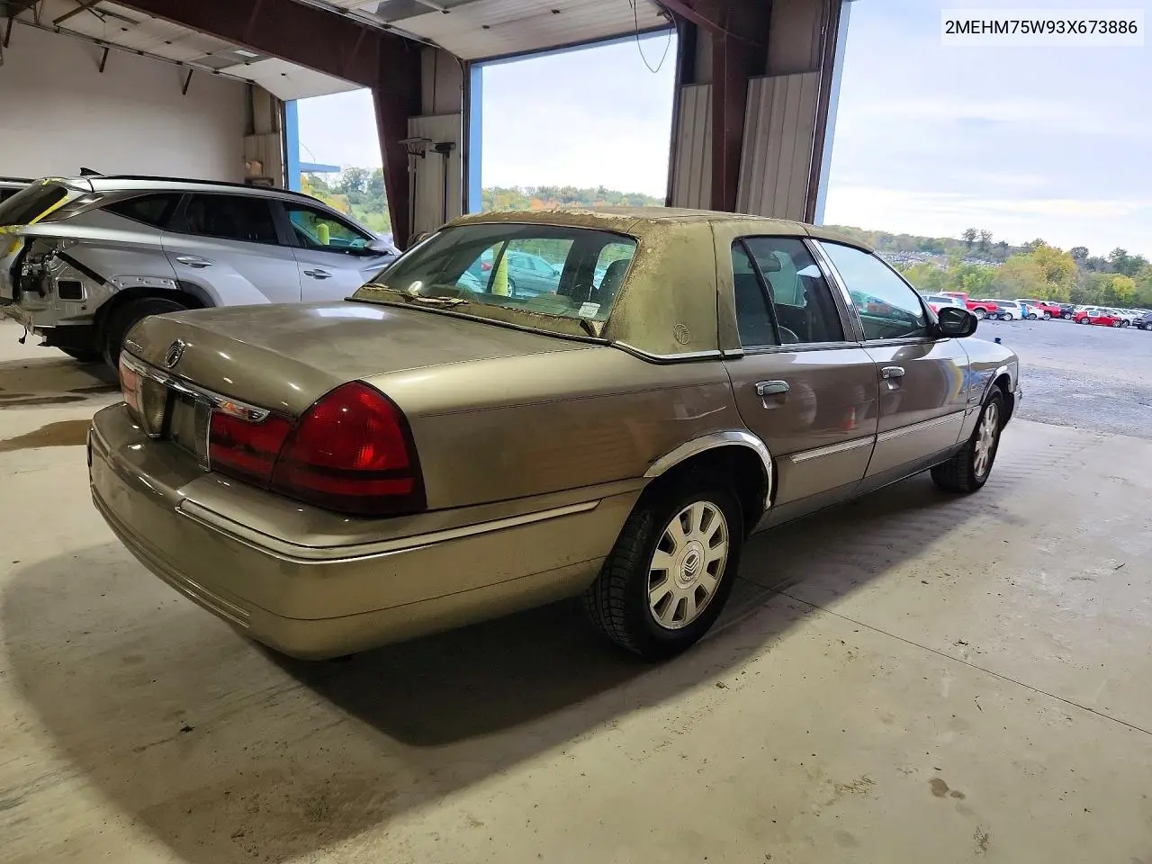 2003 MERCURY GRAND MARQUIS VIN 2MEHM75W93X673886 — фото 3