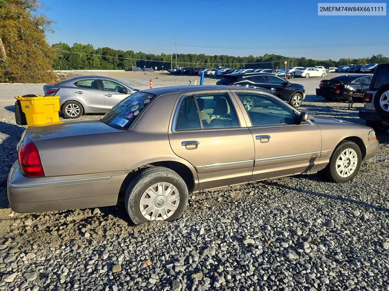 2004 MERCURY GRAND MARQUIS VIN 2MEFM74W84X661111 — фото 3