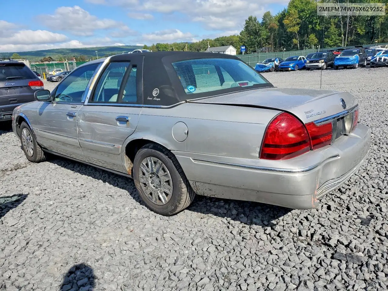 2005 MERCURY GRAND MARQUIS VIN 2MEFM74W75X629252 — фото 2