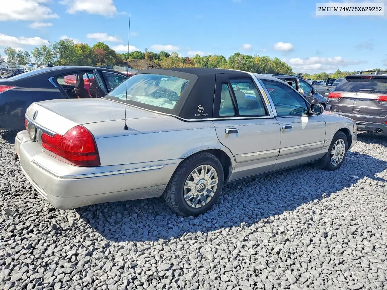 2005 MERCURY GRAND MARQUIS VIN 2MEFM74W75X629252 — фото 3