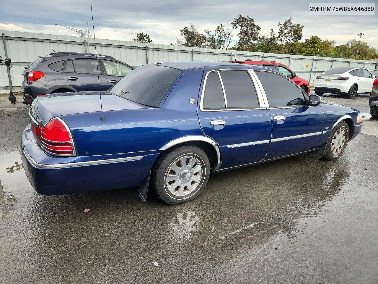 2005 MERCURY GRAND MARQUIS VIN 2MHHM75W85X646880 — фото 3
