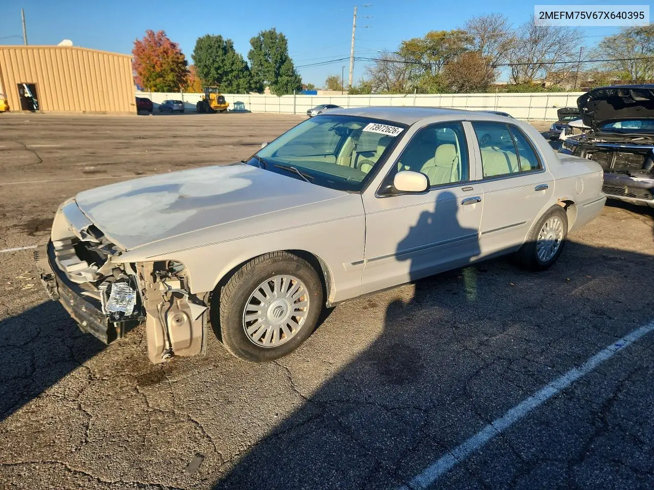 MERCURY GRAND MARQUIS 2007, VIN 2MEFM75V67X640395