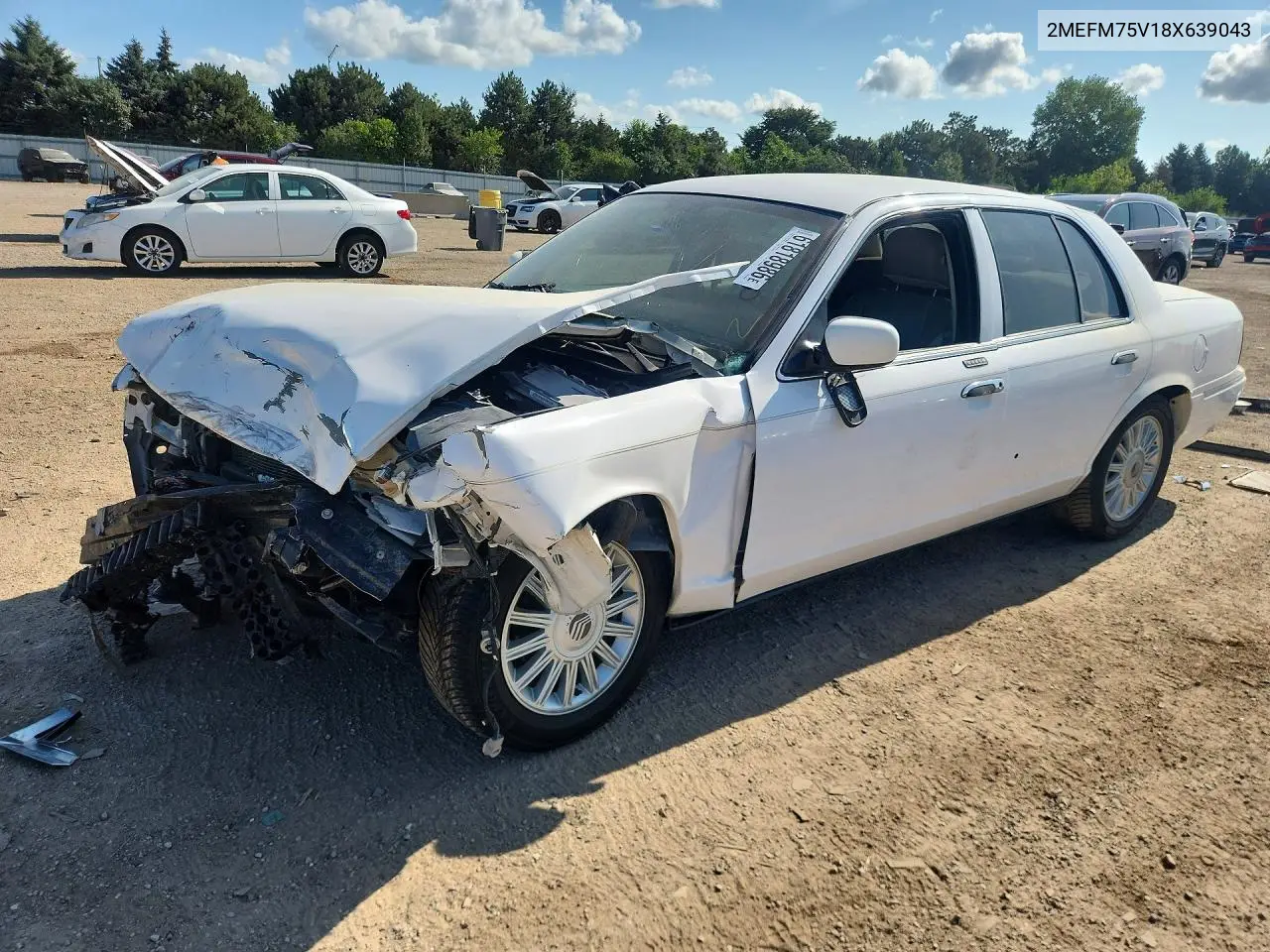 MERCURY GRAND MARQUIS 2008, VIN 2MEFM75V18X639043