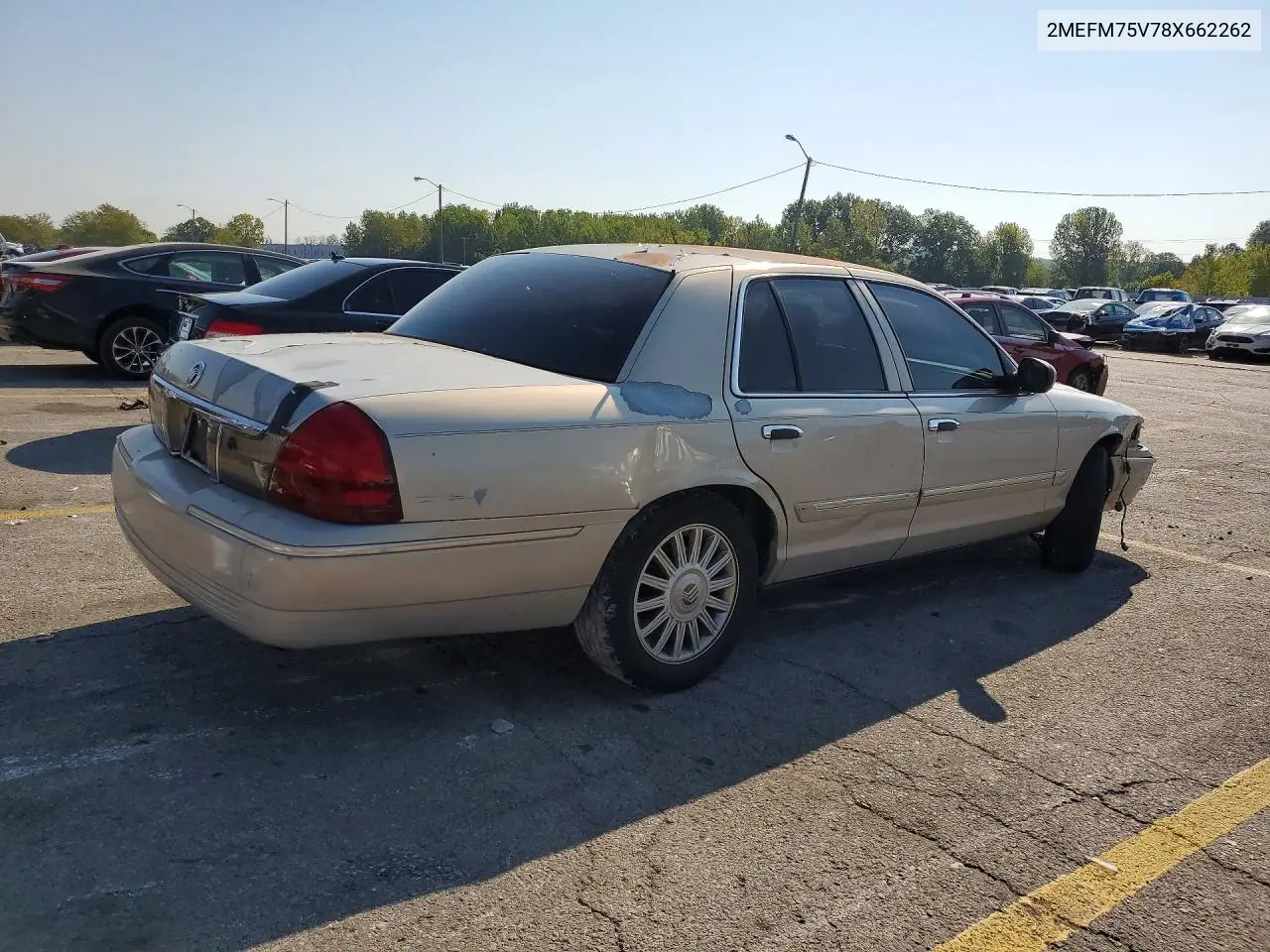 2008 MERCURY GRAND MARQUIS VIN 2MEFM75V78X662260 — фото 3
