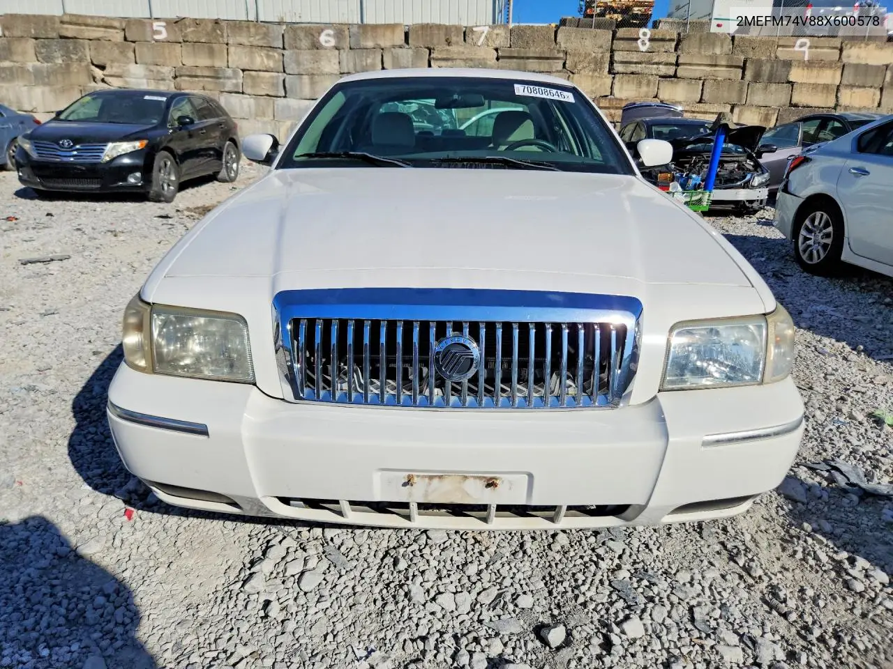 2008 MERCURY GRAND MARQUIS VIN 2MEFM74V88X600578 — фото 5