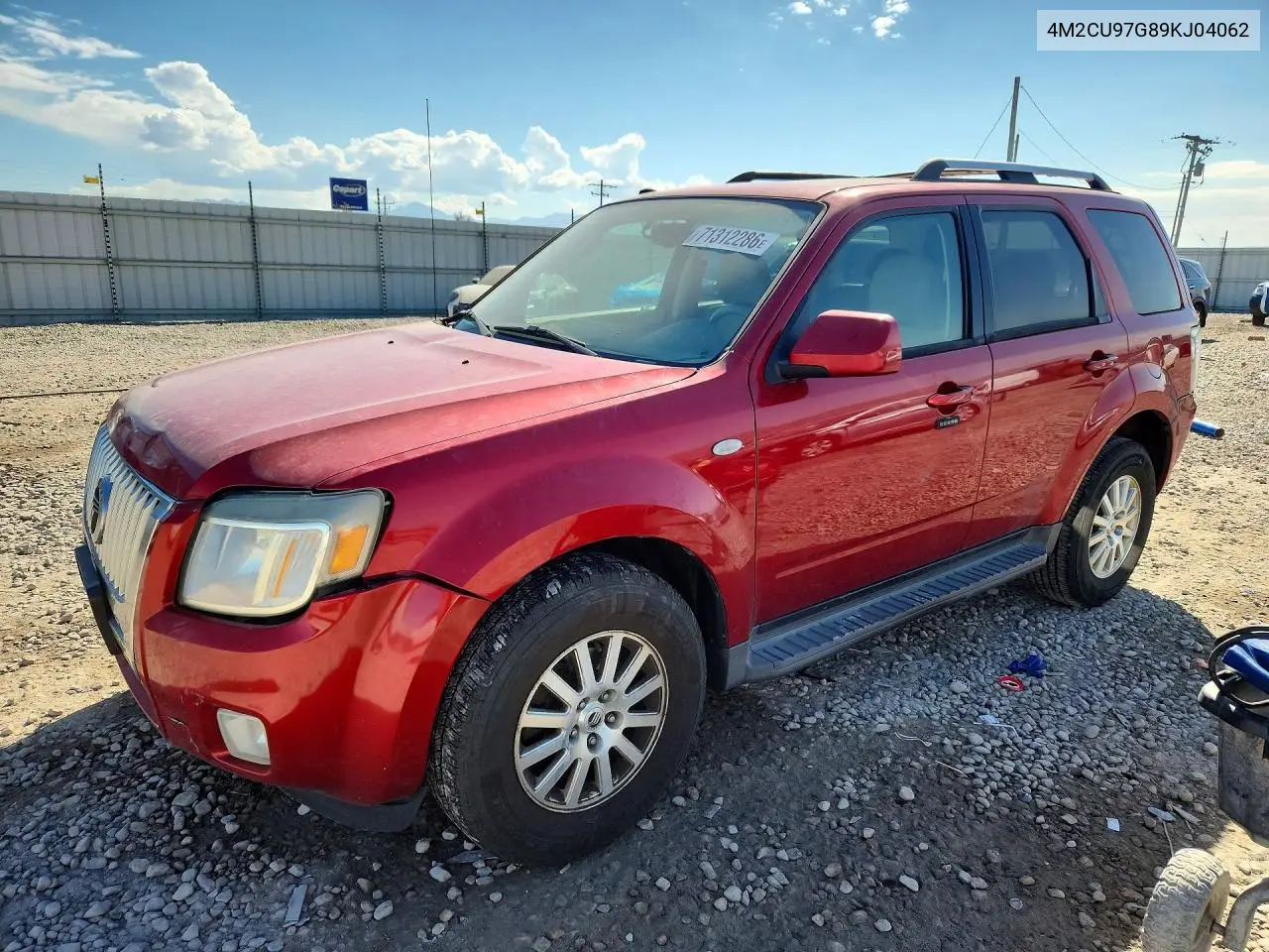 MERCURY MARINER 2009, VIN 4M2CU97G89KJ04062