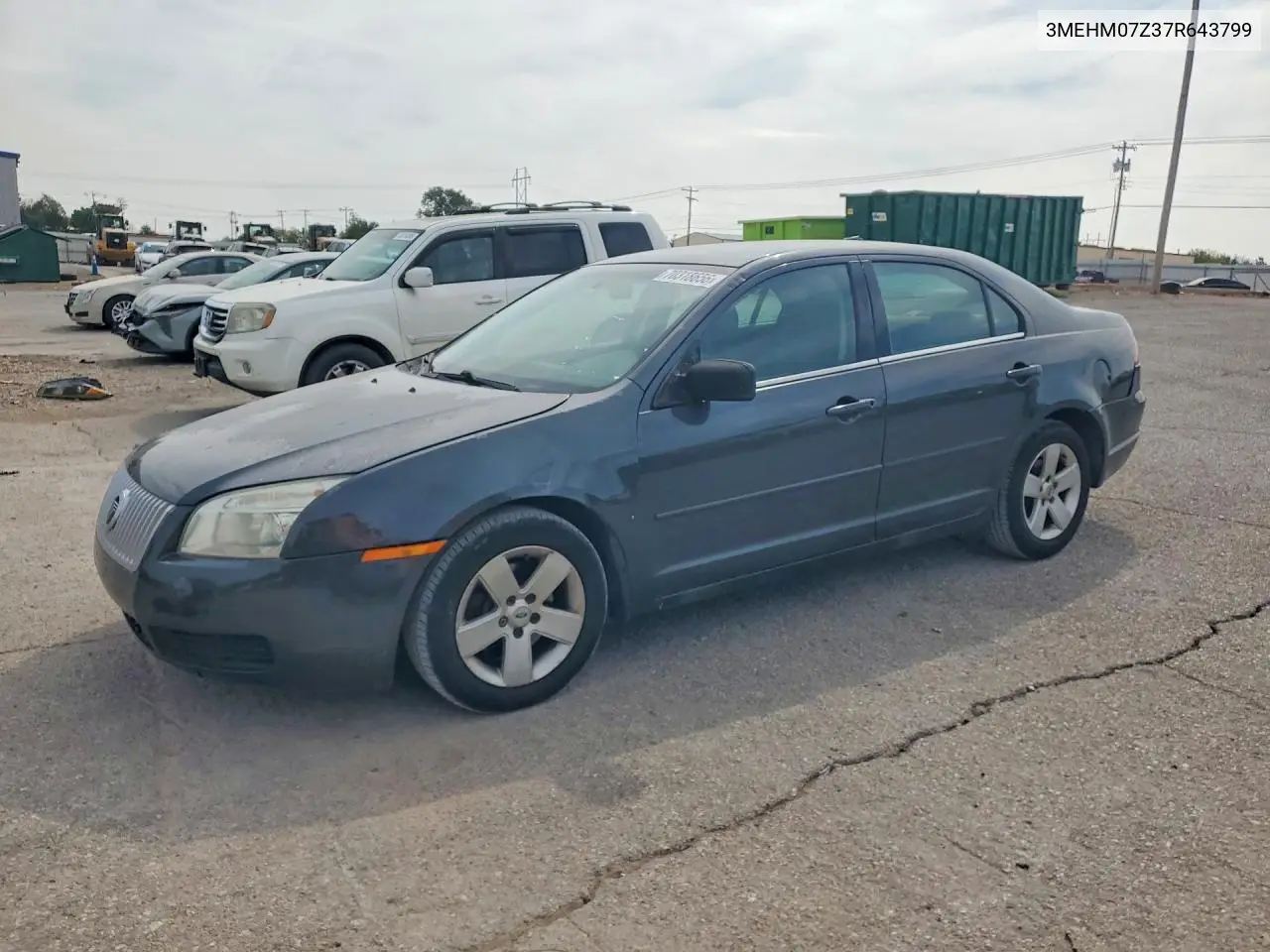 MERCURY MILAN 2007, VIN 3MEHM07Z37R643799