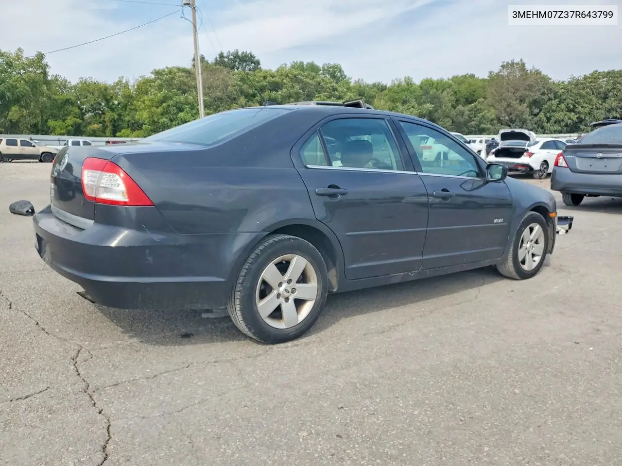 2007 MERCURY MILAN VIN 3MEHM07Z37R643799 — фото 3