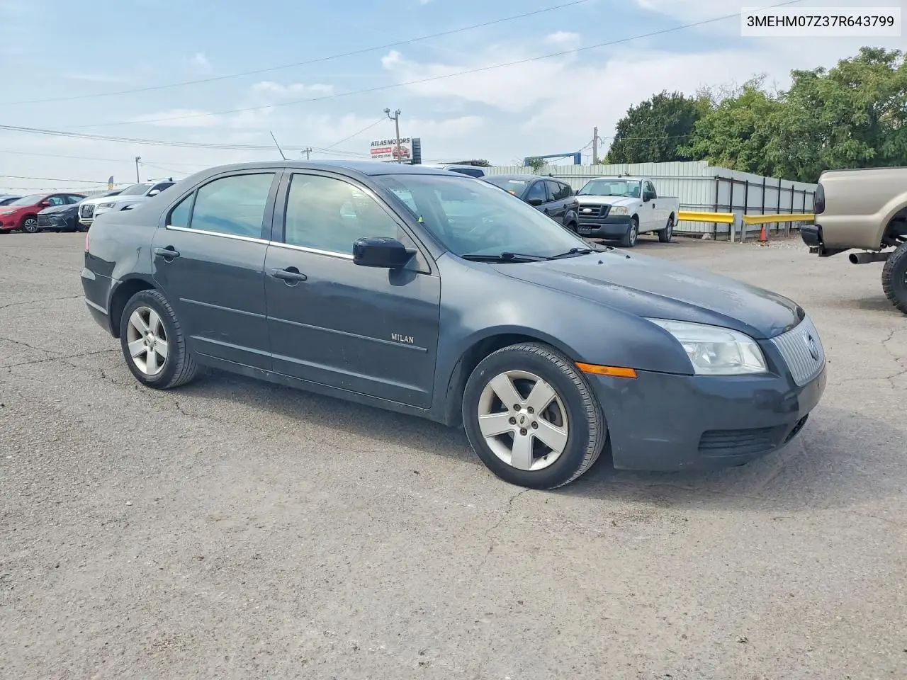 2007 MERCURY MILAN VIN 3MEHM07Z37R643799 — фото 4