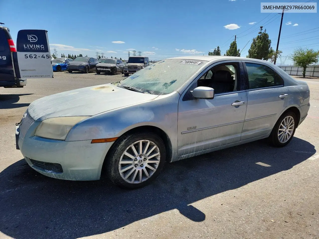 MERCURY MILAN 2007, VIN 3MEHM08Z97R660069