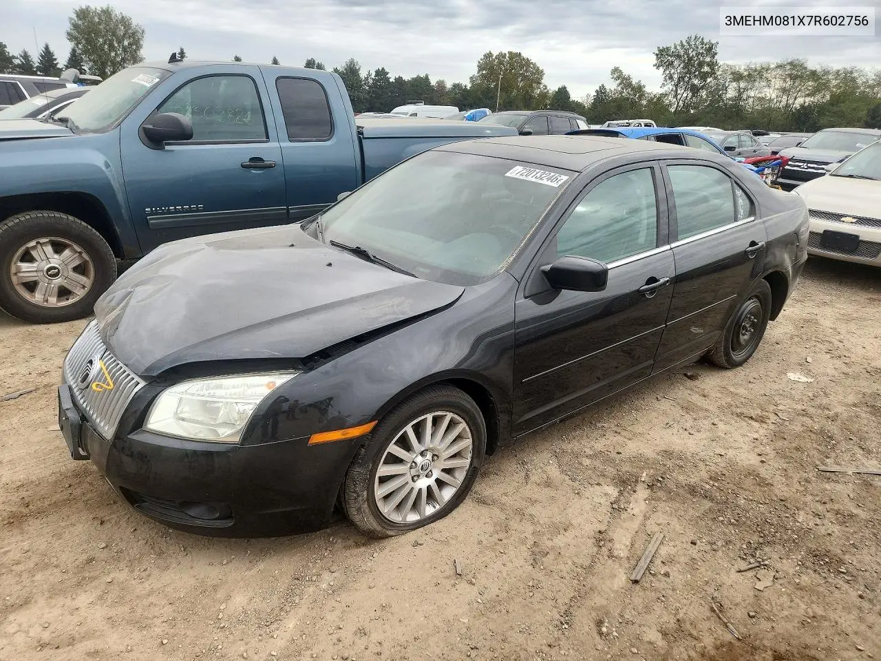 MERCURY MILAN 2007, VIN 3MEHM081X7R602756