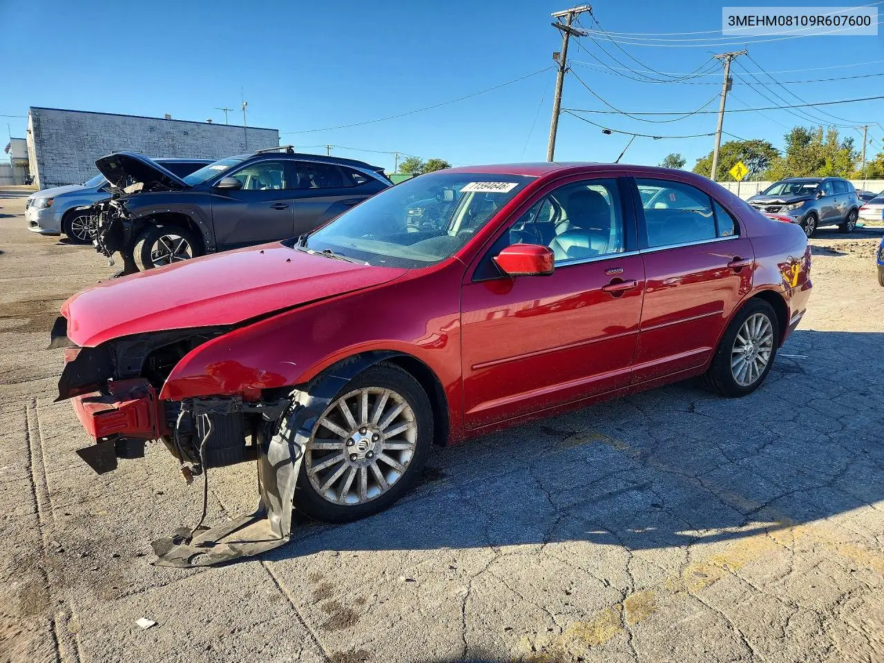 MERCURY MILAN 2009, VIN 3MEHM08109R607600