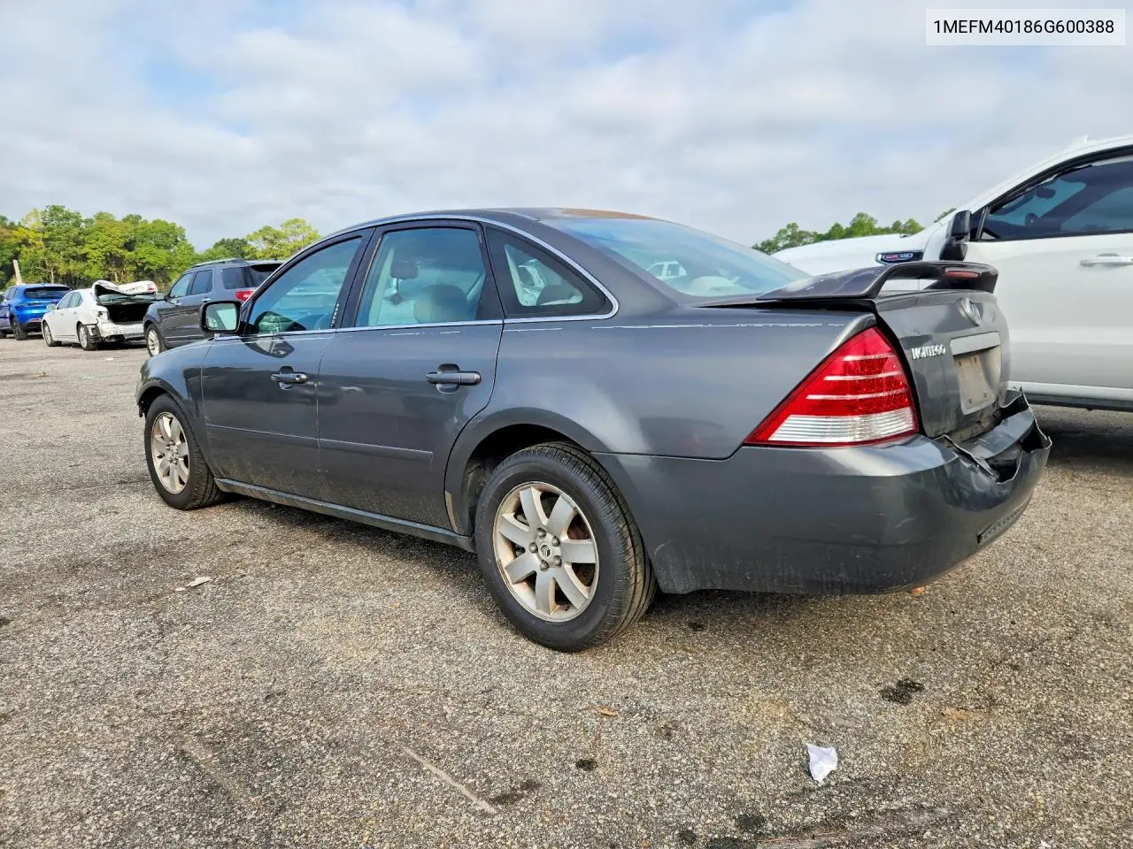 2006 MERCURY MONTEGO VIN 1MEFM40186G600388 — фото 2