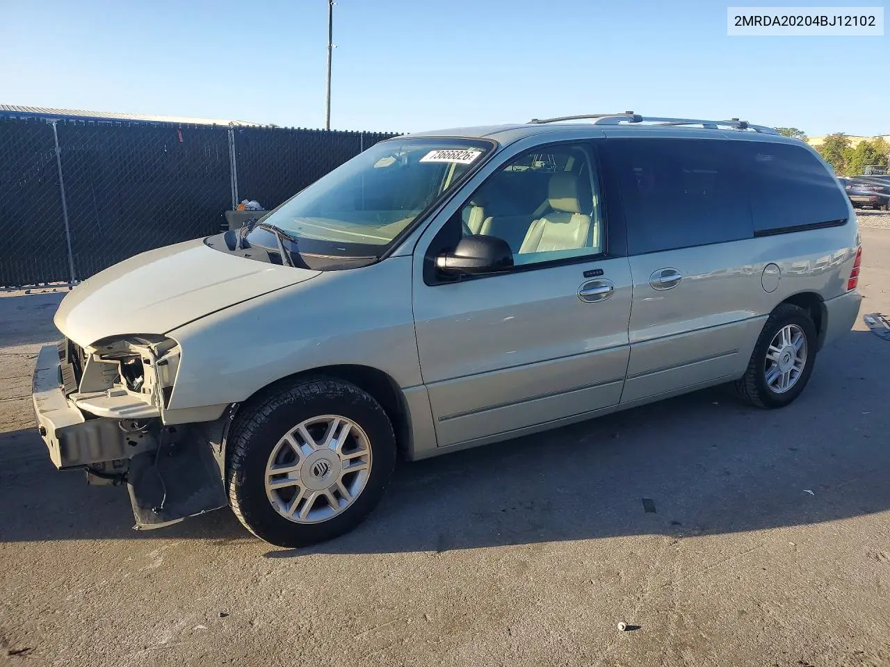 MERCURY MONTEREY 2004, VIN 2MRDA20204BJ12102