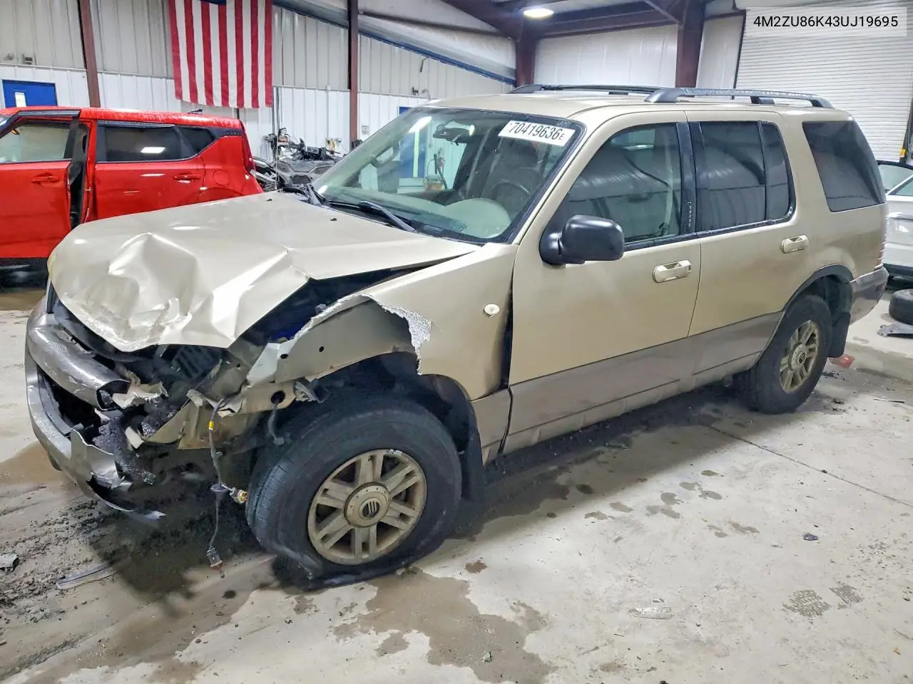 MERCURY MOUNTAINEER 2003, VIN 4M2ZU86K43UJ19695