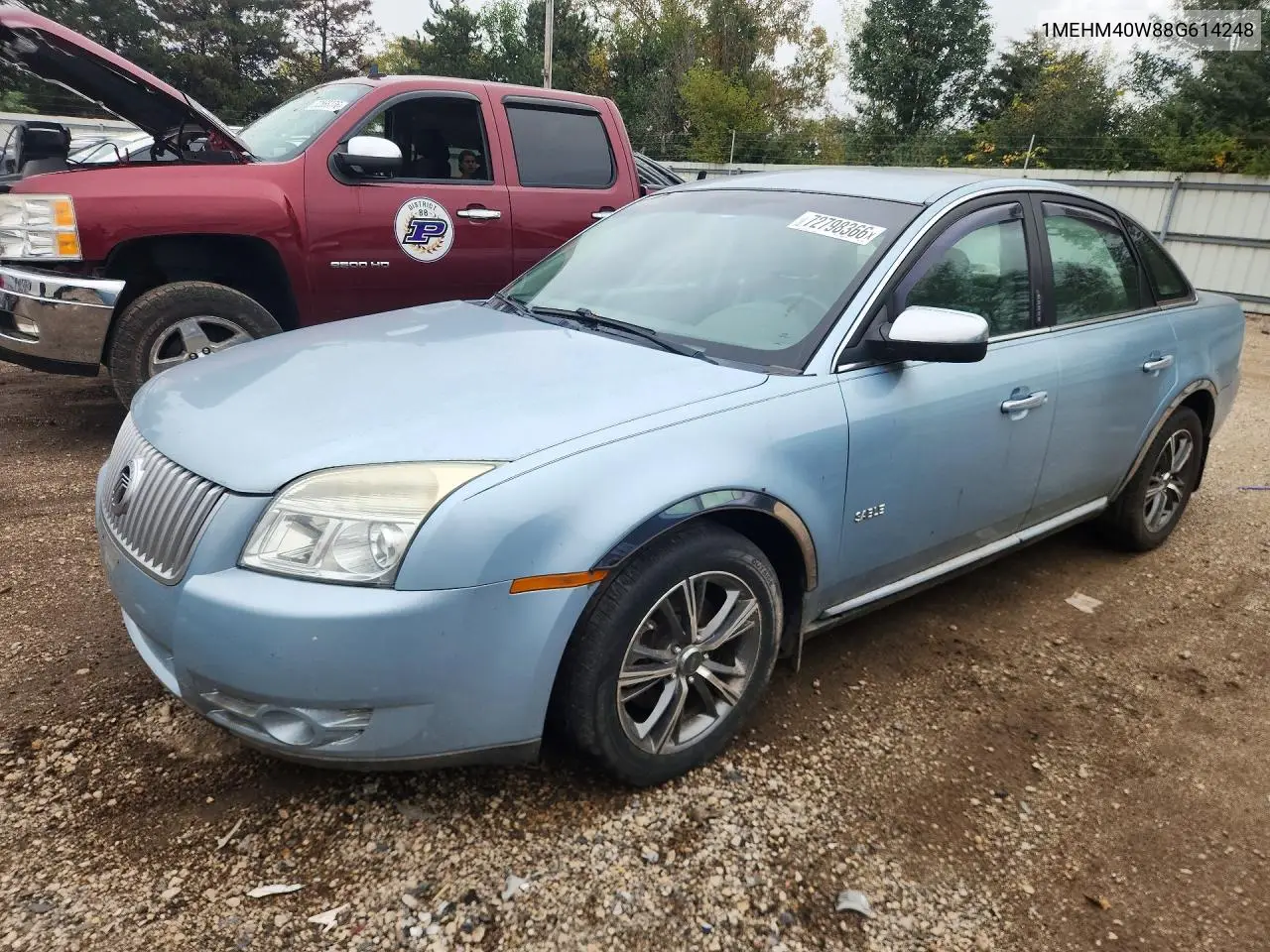 MERCURY SABLE 2008, VIN 1MEHM40W88G614248