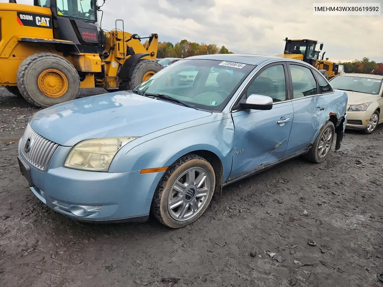 MERCURY SABLE 2008, VIN 1MEHM43WX8G619592