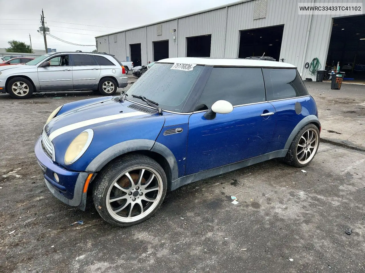 MINI COOPER 2003, VIN WMWRC33433TC41102