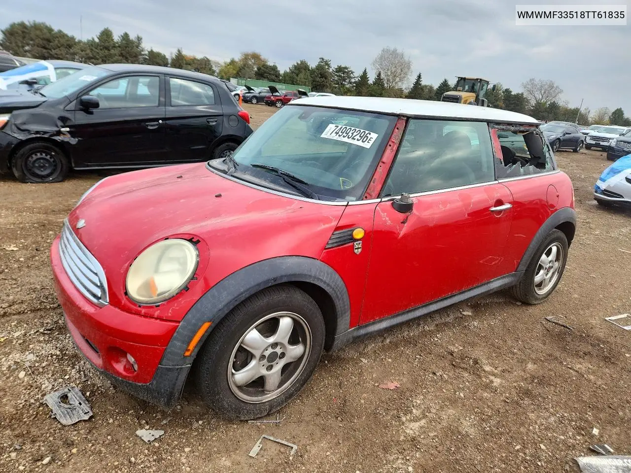 MINI COOPER 2008, VIN WMWMF33518TT61835