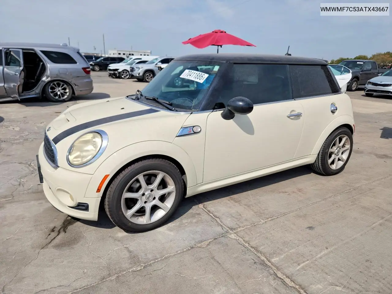 MINI COOPER 2010, VIN WMWMF7C53ATX43667