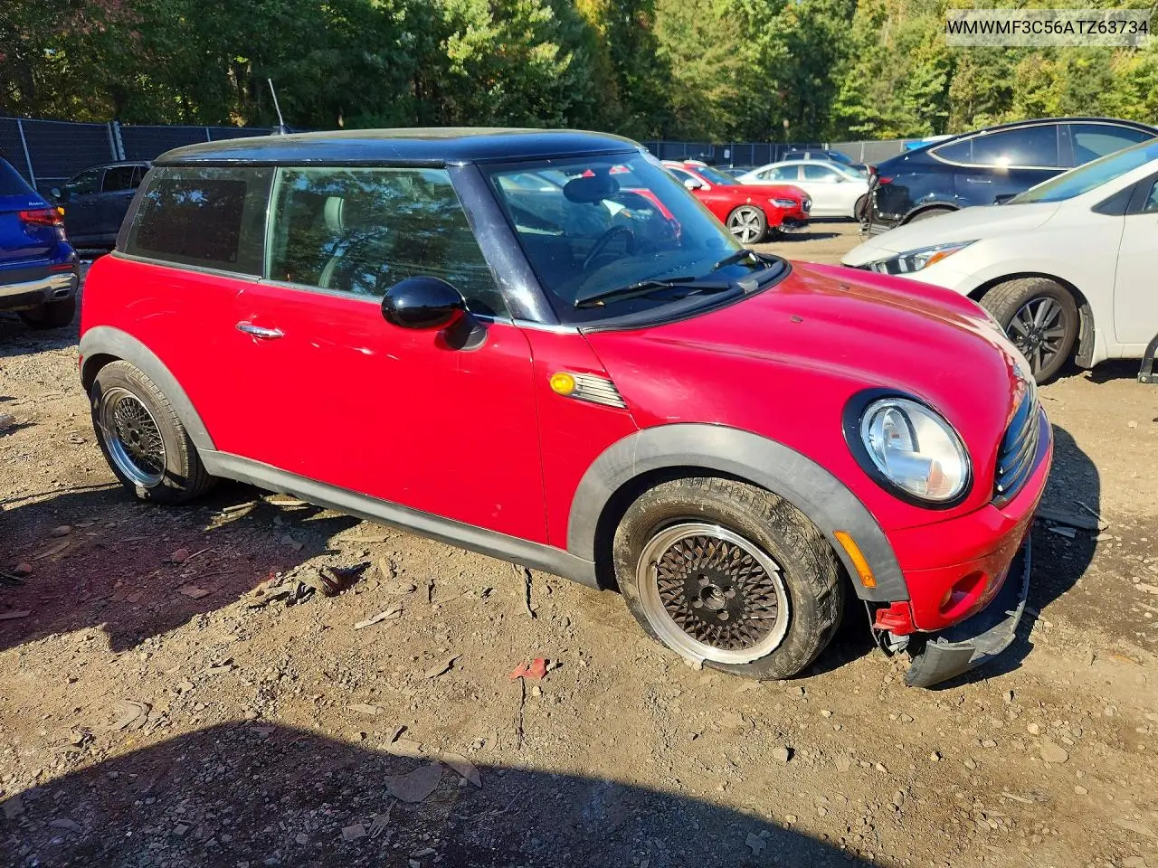 2010 MINI COOPER VIN WMWMF3C56ATZ63734 — фото 4