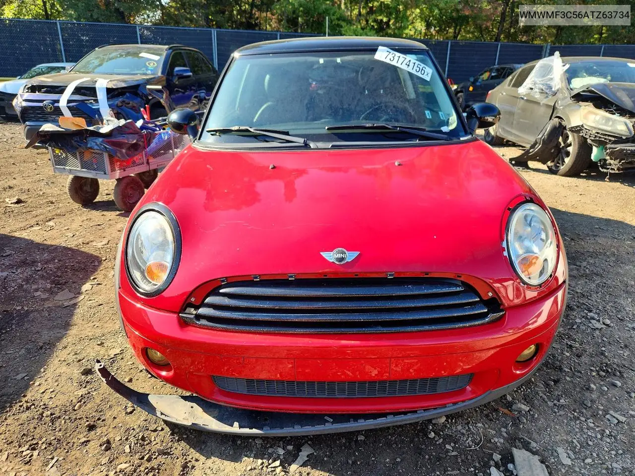2010 MINI COOPER VIN WMWMF3C56ATZ63734 — фото 5