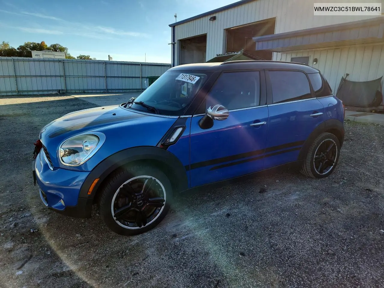MINI COOPER 2011, VIN WMWZC3C51BWL78641