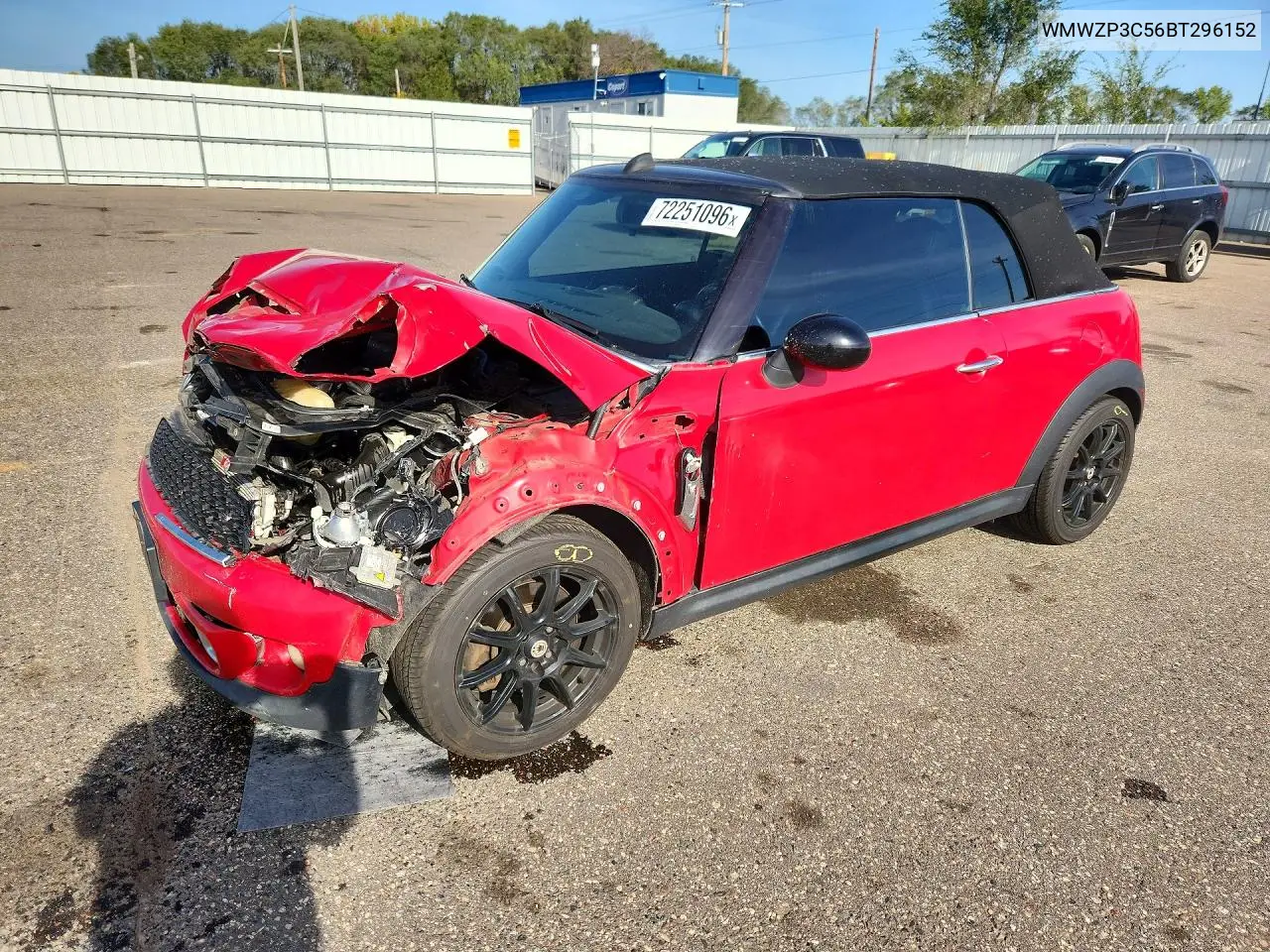 MINI COOPER 2011, VIN WMWZP3C56BT296152