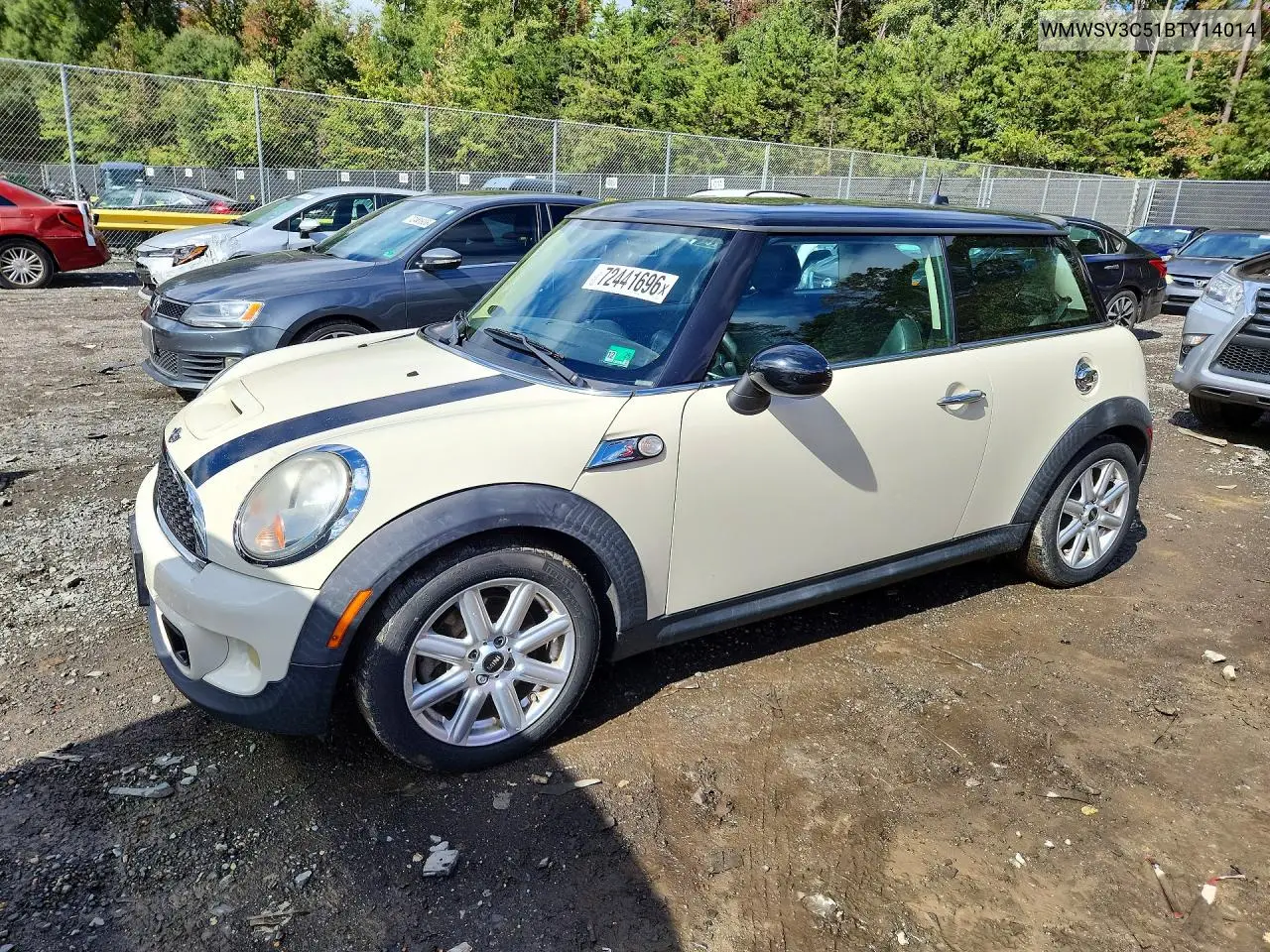 MINI COOPER 2011, VIN WMWSV3C51BTY14014