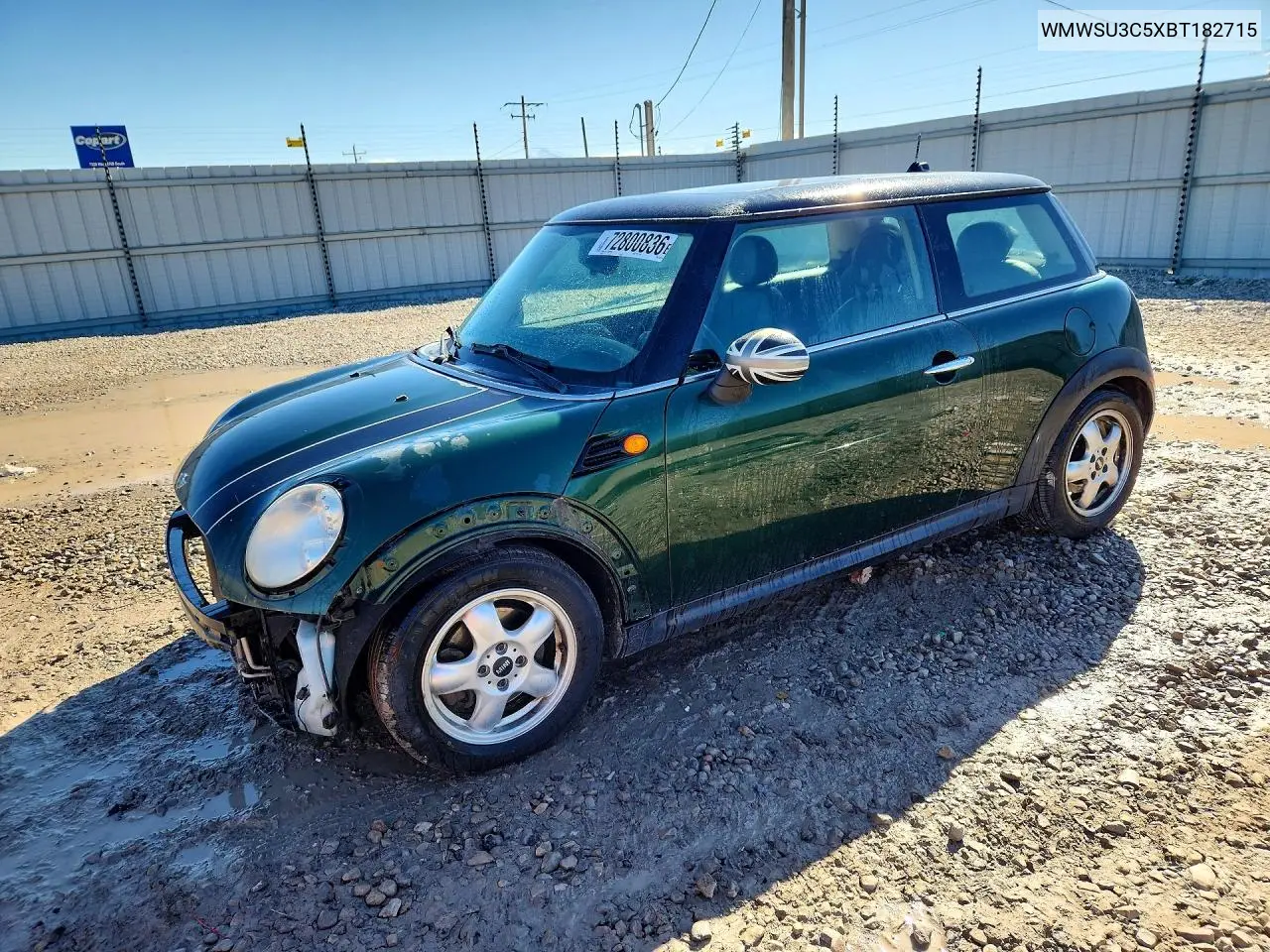 MINI COOPER 2011, VIN WMWSU3C5XBT182715