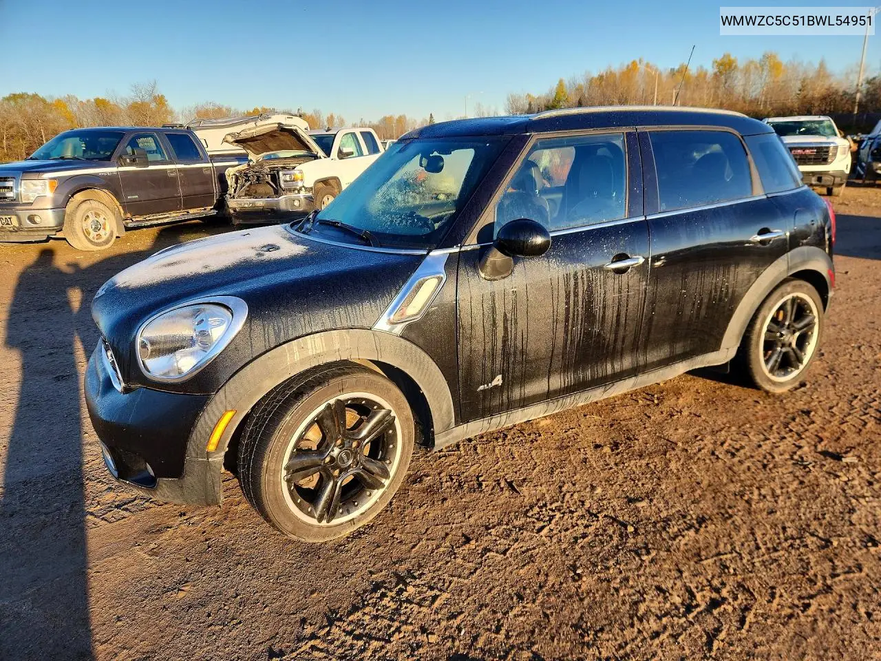 MINI COOPER 2011, VIN WMWZC5C51BWL54951