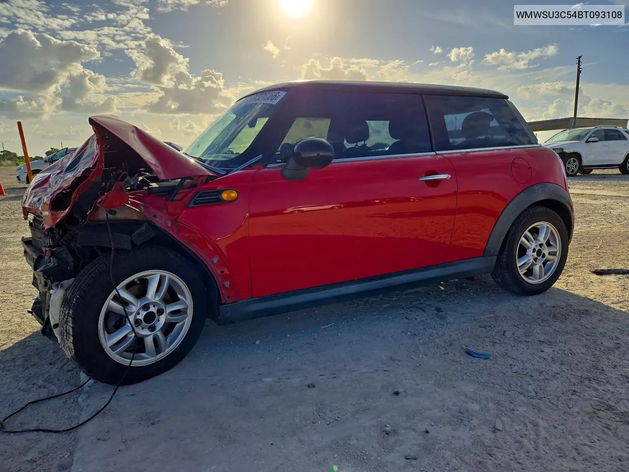 MINI COOPER 2011, VIN WMWSU3C54BT093108