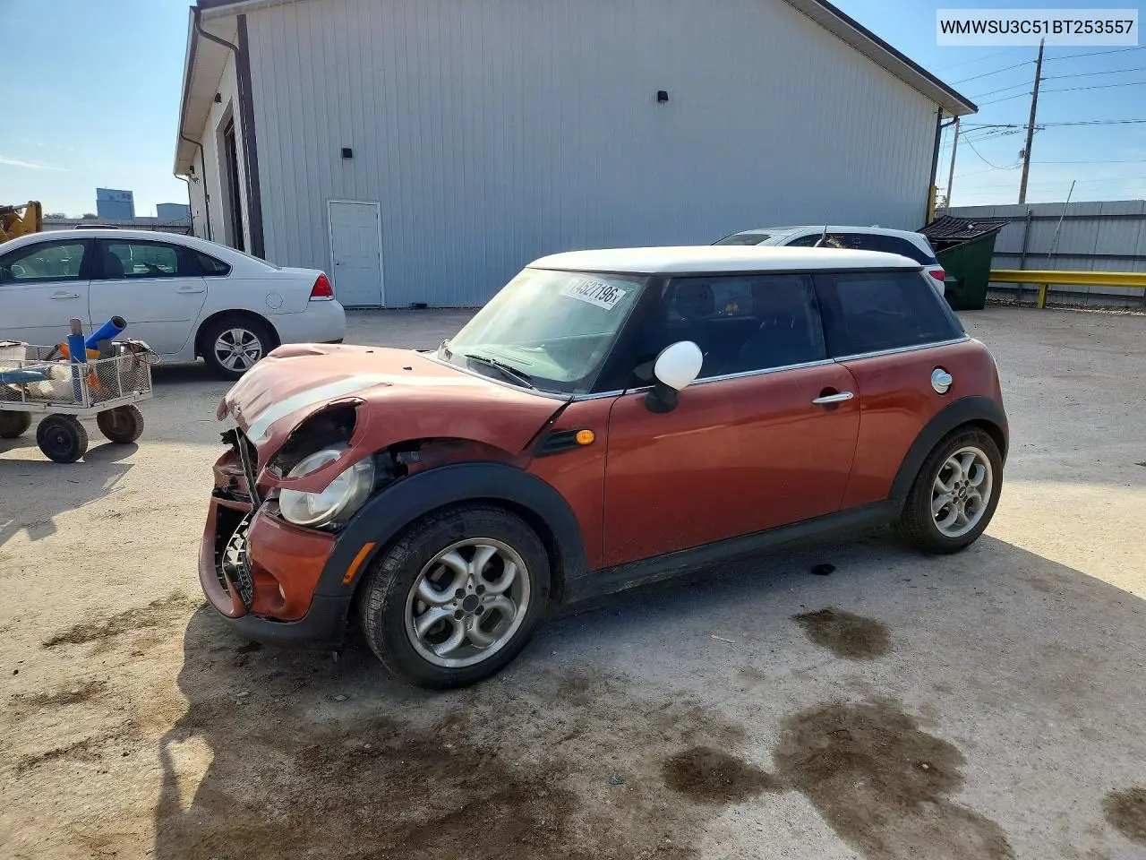 MINI COOPER 2011, VIN WMWSU3C51BT253557