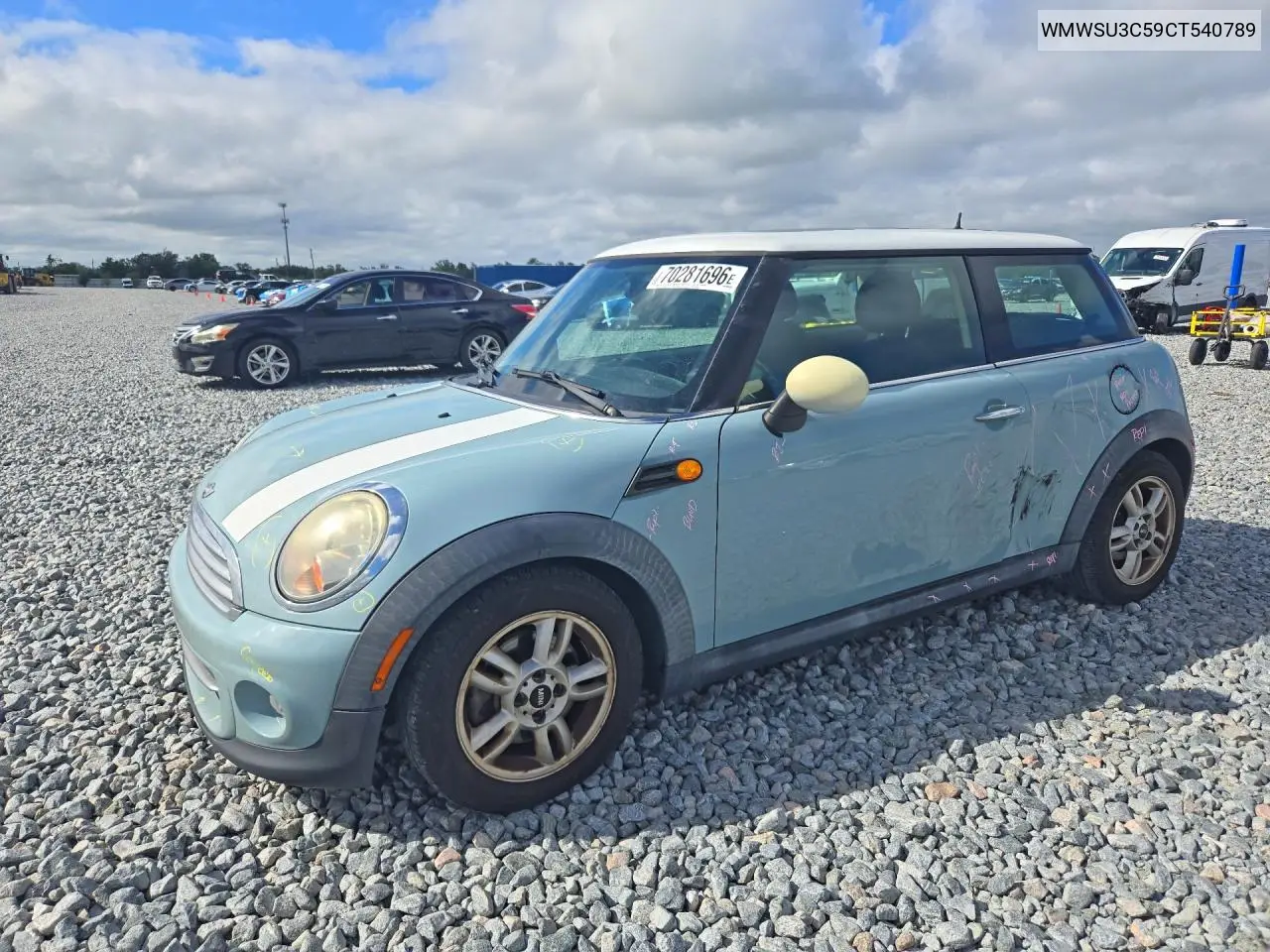 MINI COOPER 2012, VIN WMWSU3C59CT540789