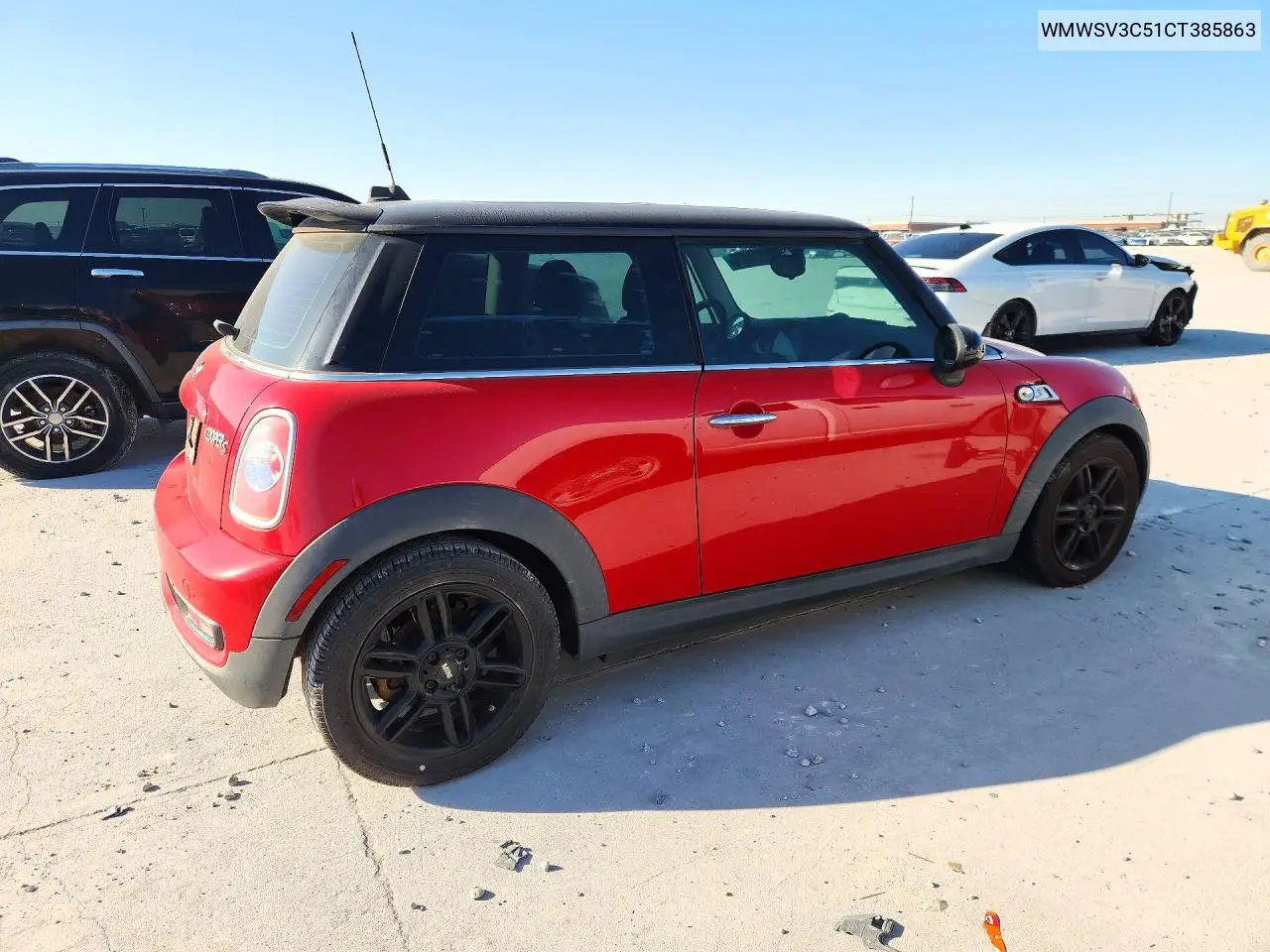 2012 MINI COOPER VIN WMWSV3C51CT385863 — фото 3