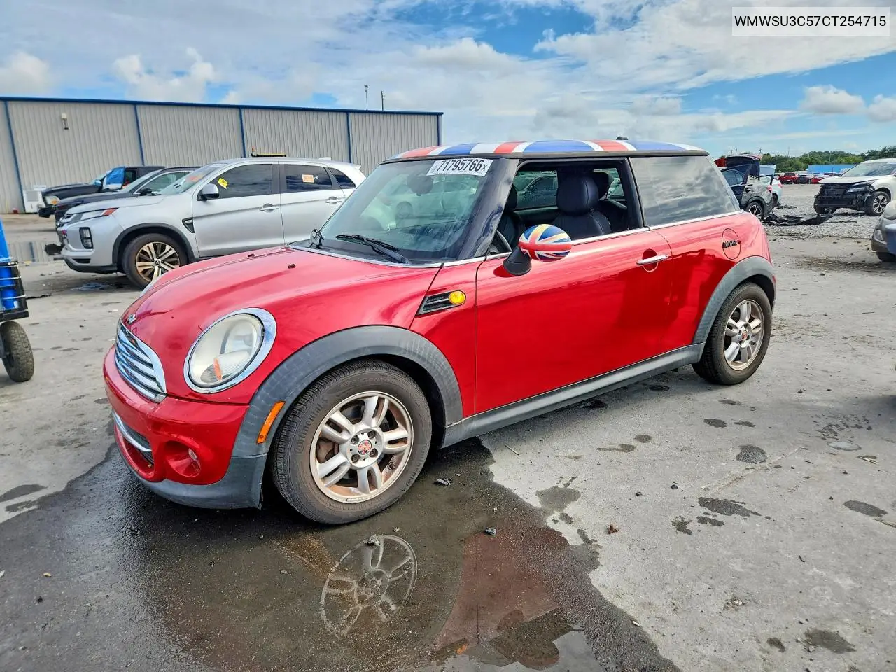 MINI COOPER 2012, VIN WMWSU3C57CT254715