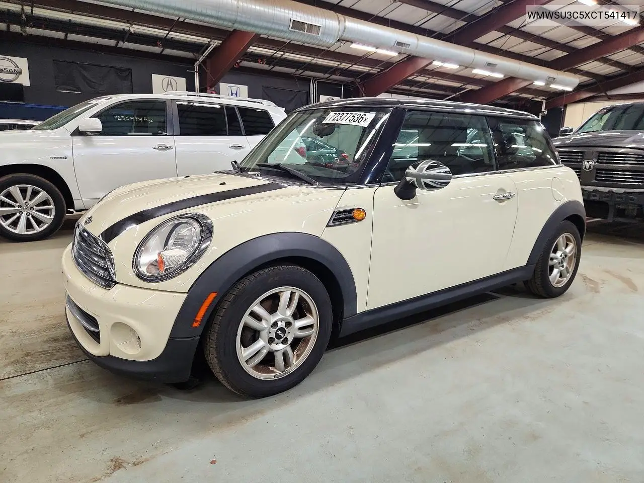 MINI COOPER 2012, VIN WMWSU3C5XCT541417