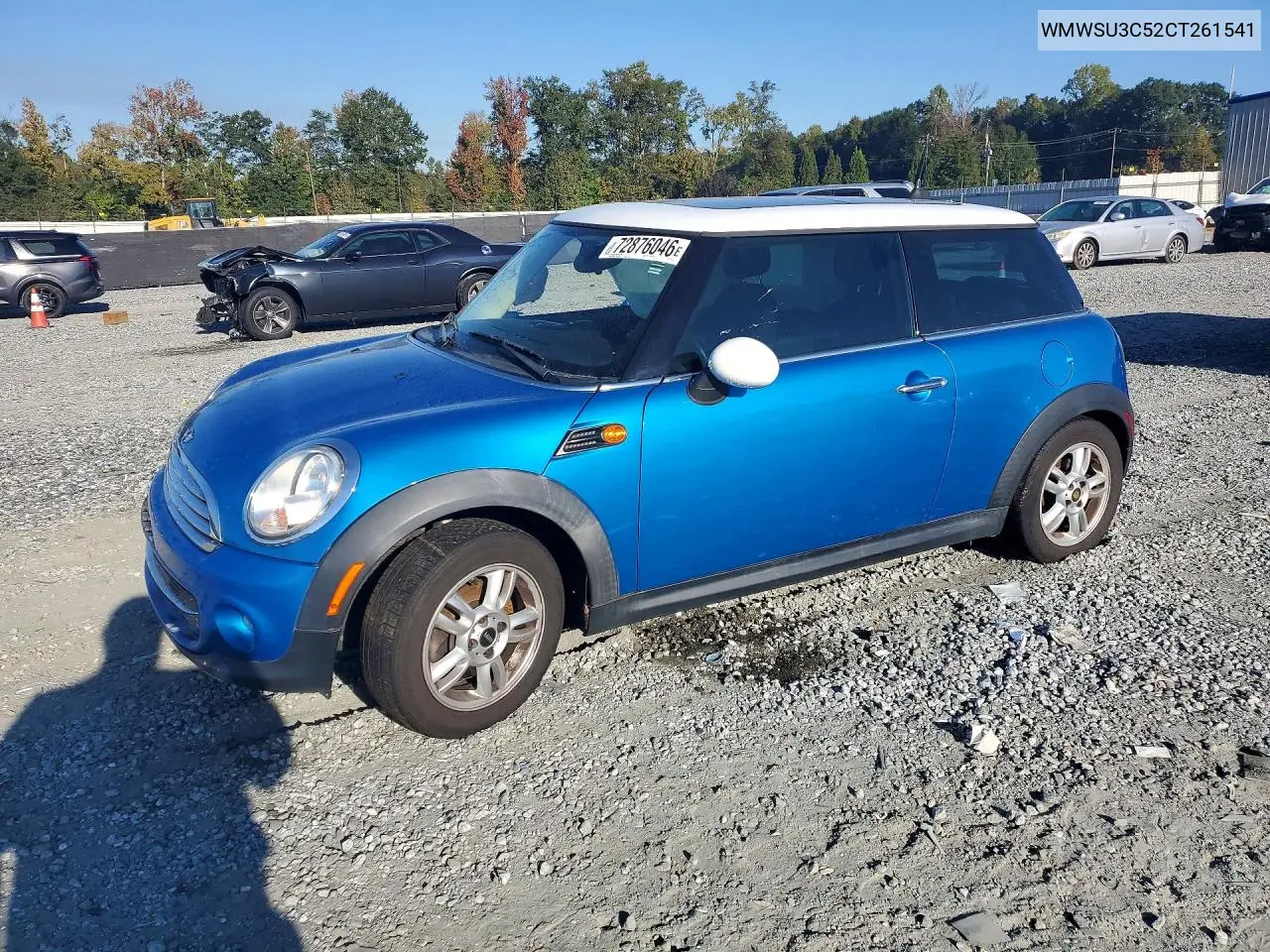 MINI COOPER 2012, VIN WMWSU3C52CT261541