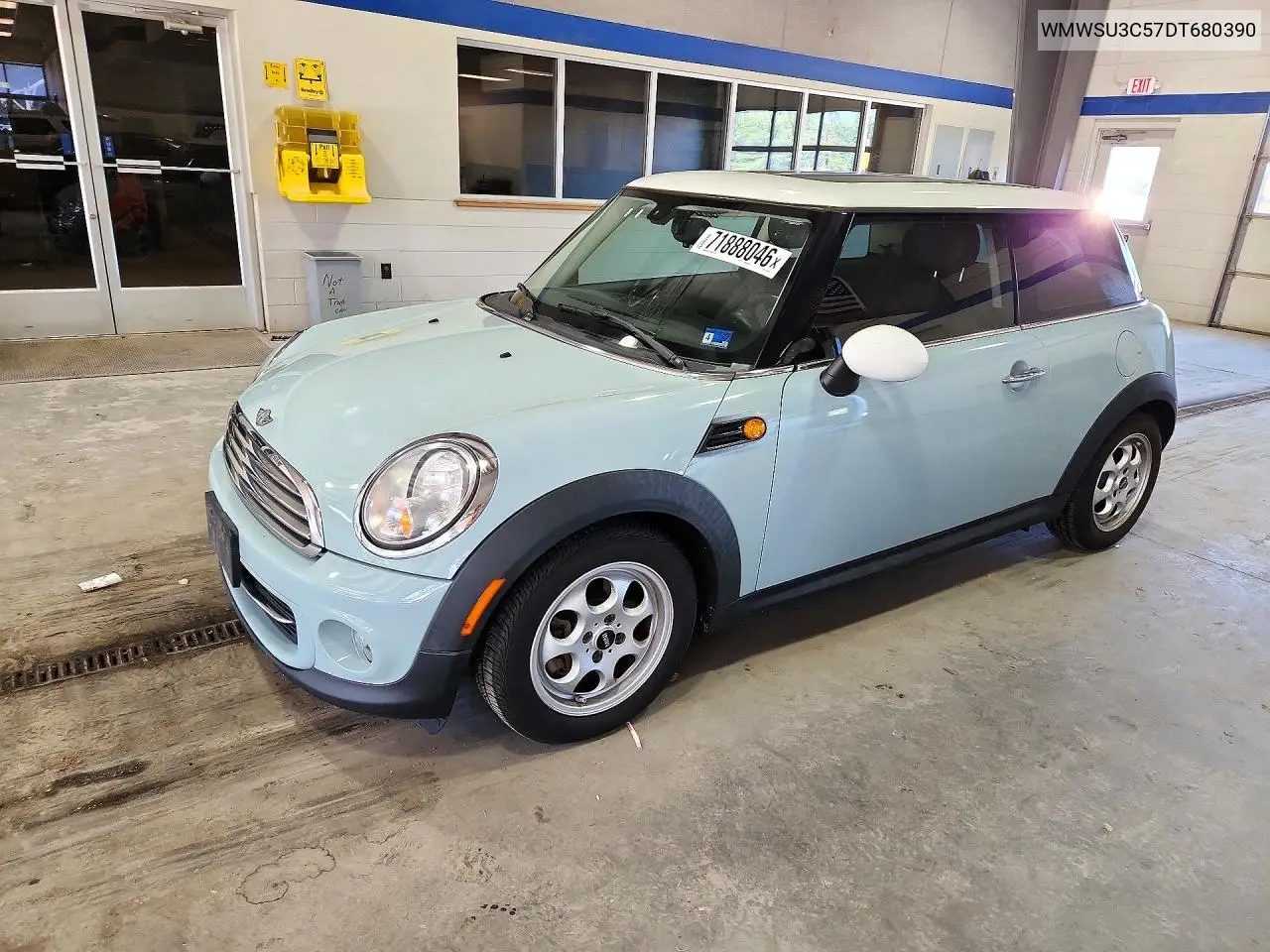 MINI COOPER 2013, VIN WMWSU3C57DT680390