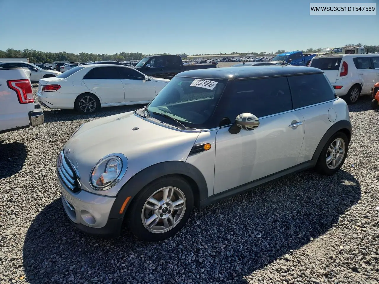 MINI COOPER 2013, VIN WMWSU3C51DT547589