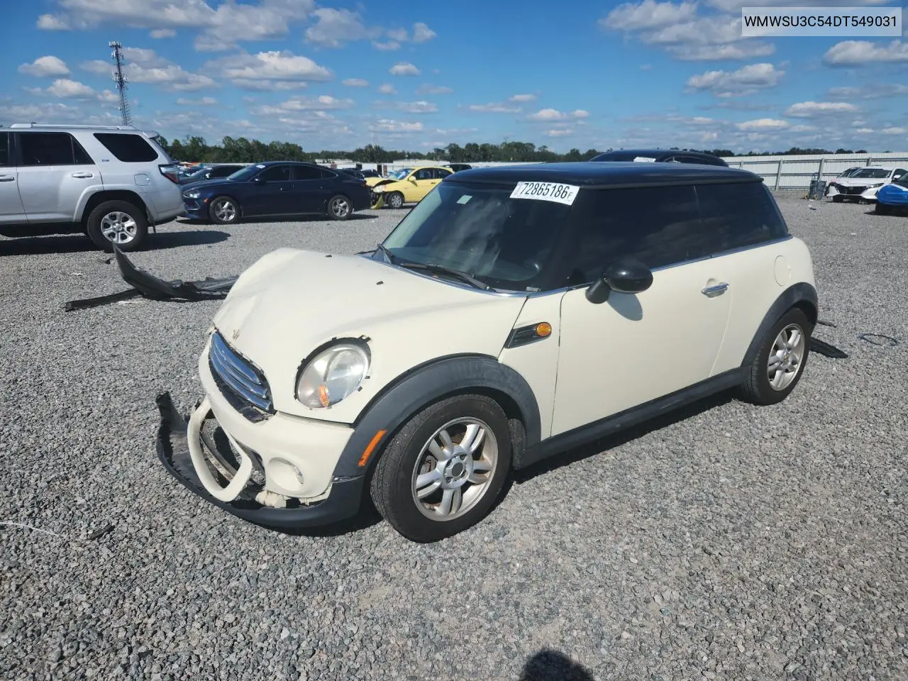 MINI COOPER 2013, VIN WMWSU3C54DT549031