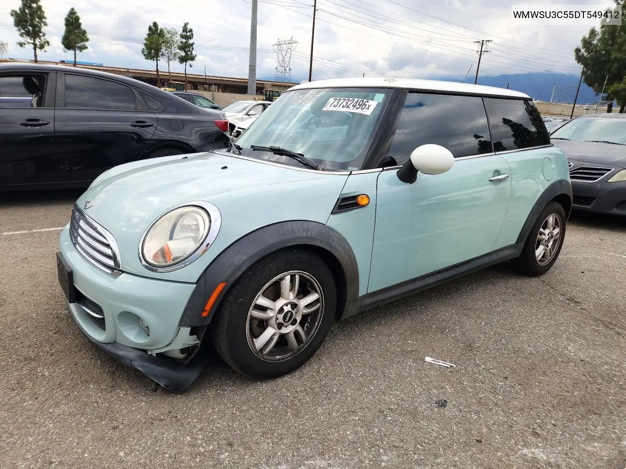 MINI COOPER 2013, VIN WMWSU3C55DT549412