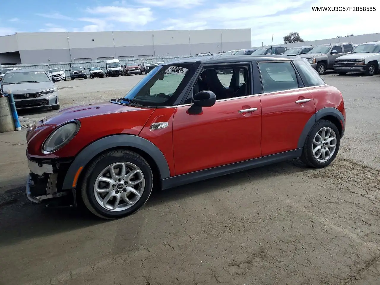 MINI COOPER 2015, VIN WMWXU3C57F2B58585