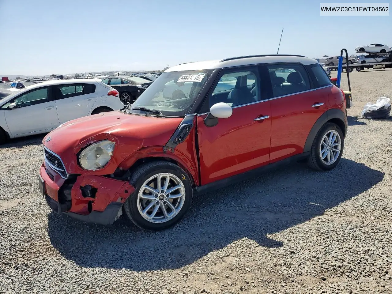 MINI COOPER 2015, VIN WMWZC3C51FWT04562