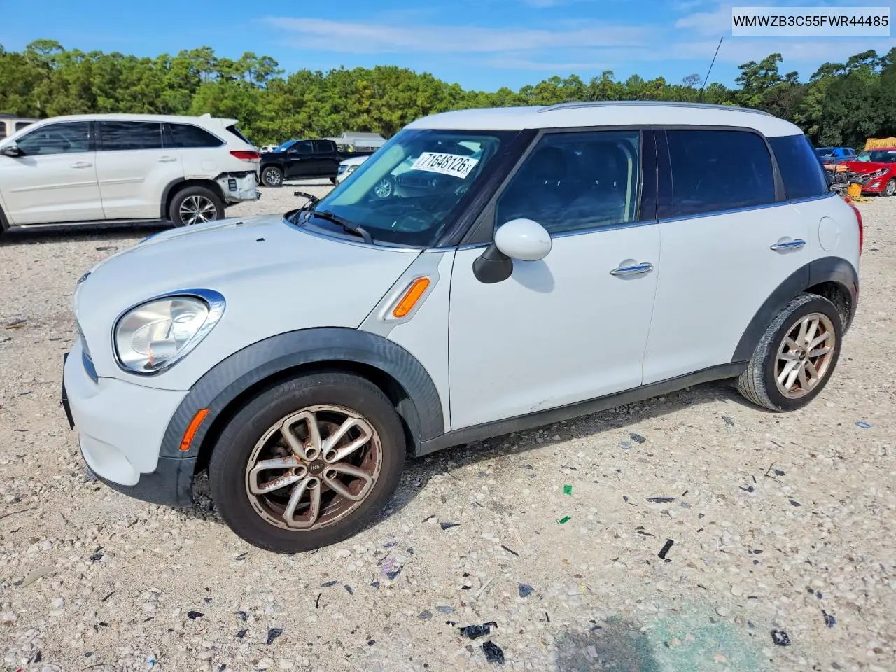 MINI COOPER 2015, VIN WMWZB3C55FWR44485