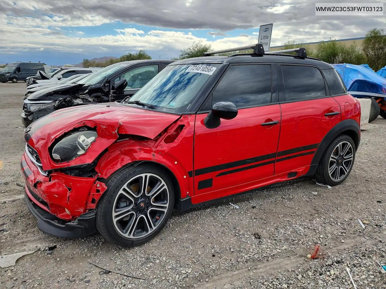 MINI COOPER 2015, VIN WMWZC3C53FWT03123