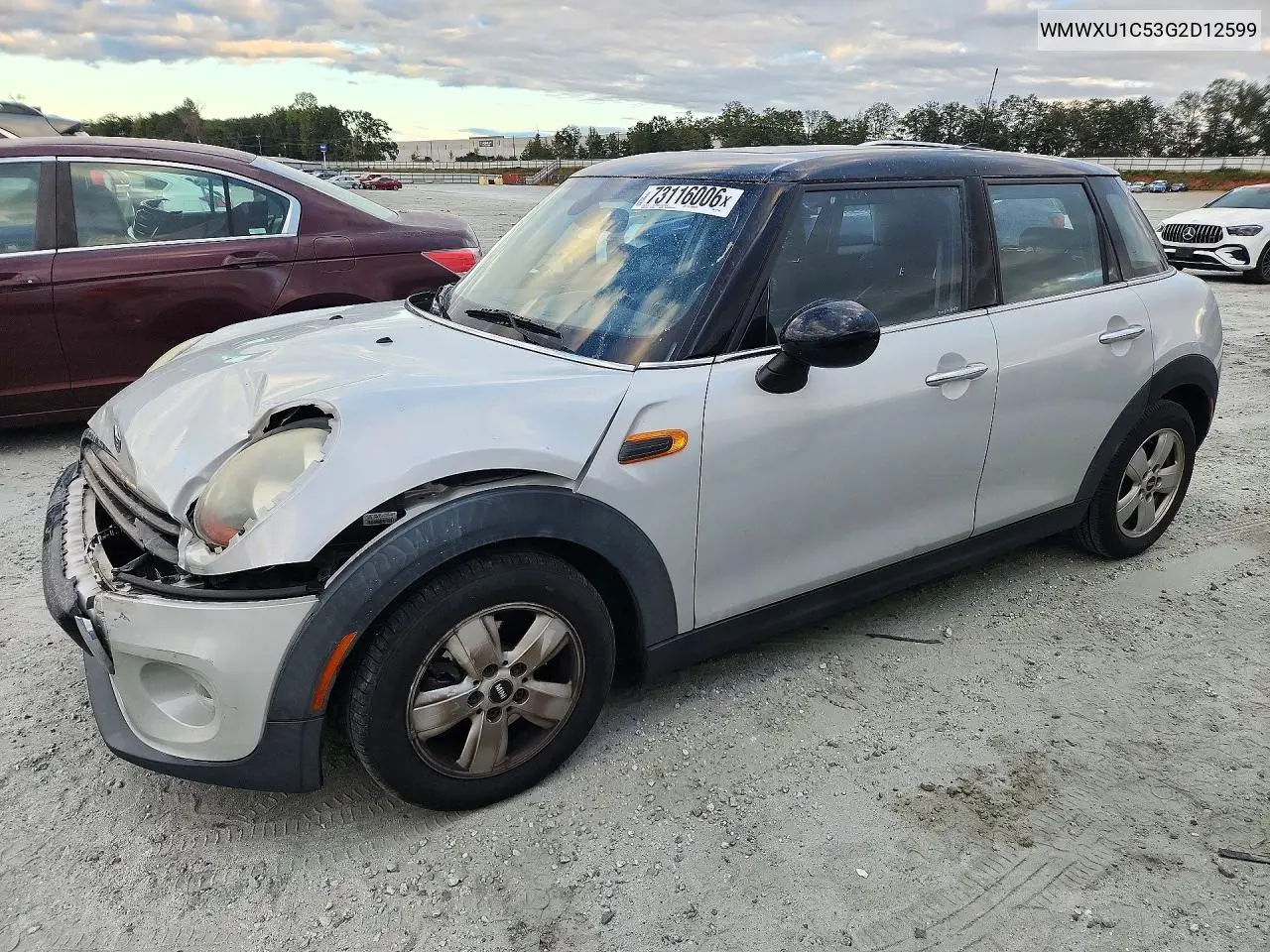 MINI COOPER 2016, VIN WMWXU1C53G2D12599