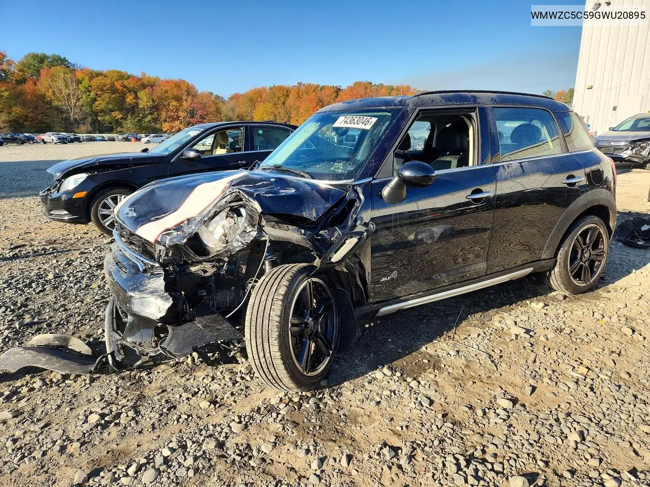 MINI COOPER 2016, VIN WMWZC5C59GWU20895