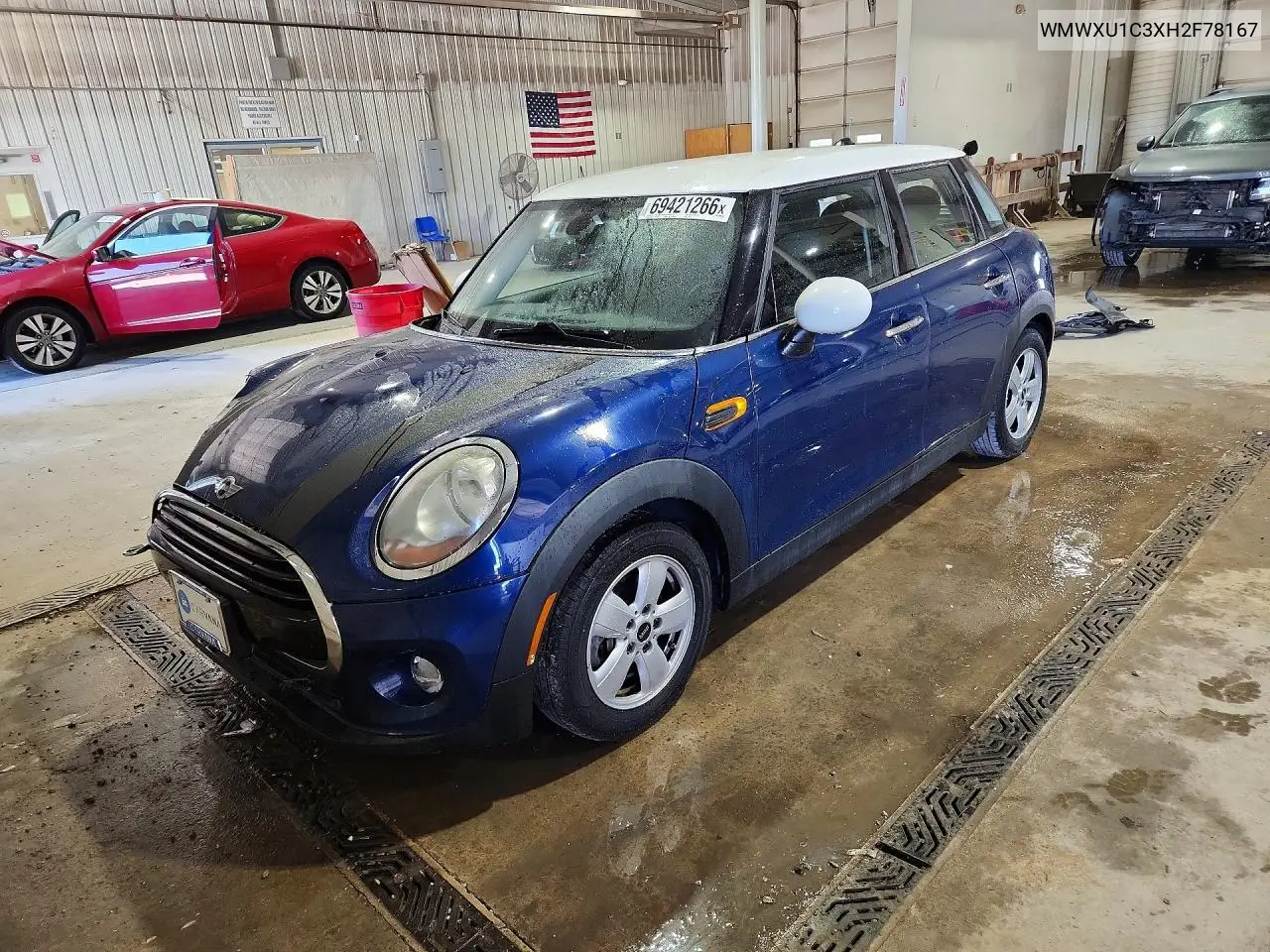 MINI COOPER 2017, VIN WMWXU1C3XH2F78167