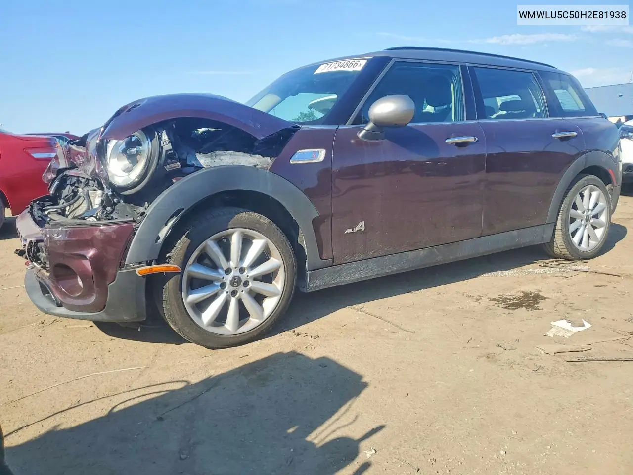 MINI COOPER 2017, VIN WMWLU5C50H2E81938